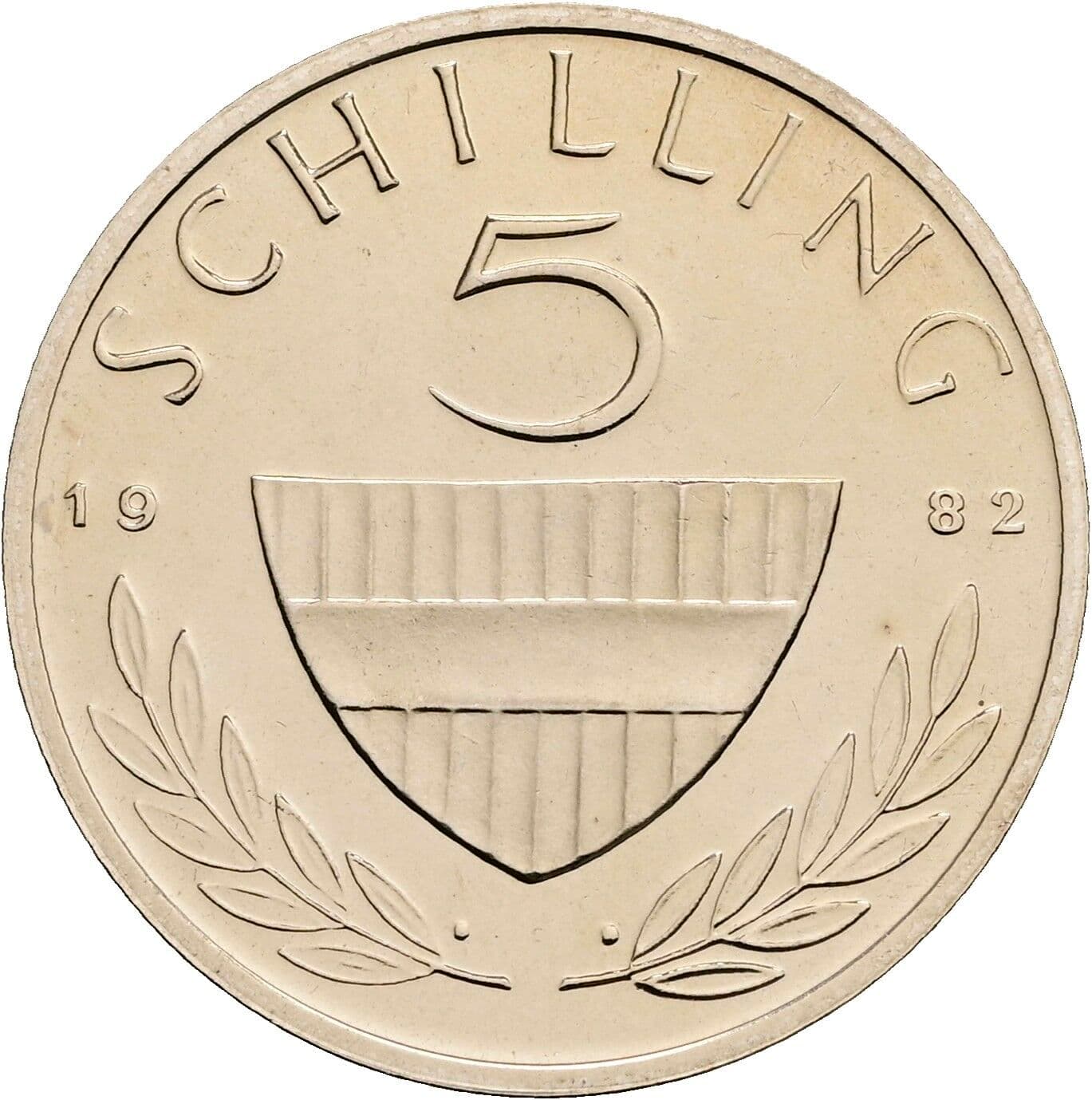 5 Schilling 1982 – Vorderseite