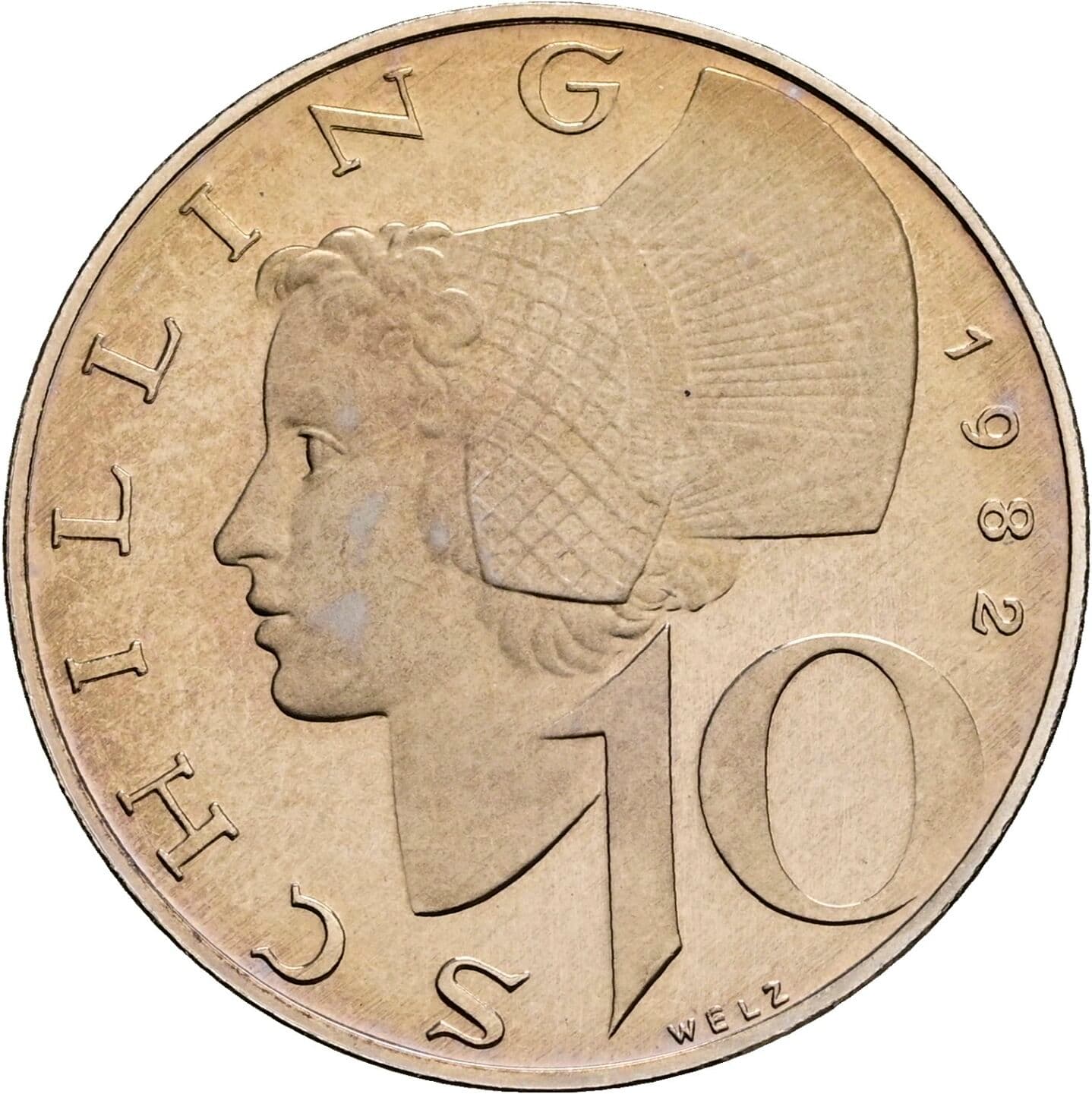 10 Schilling 1982 – Vorderseite