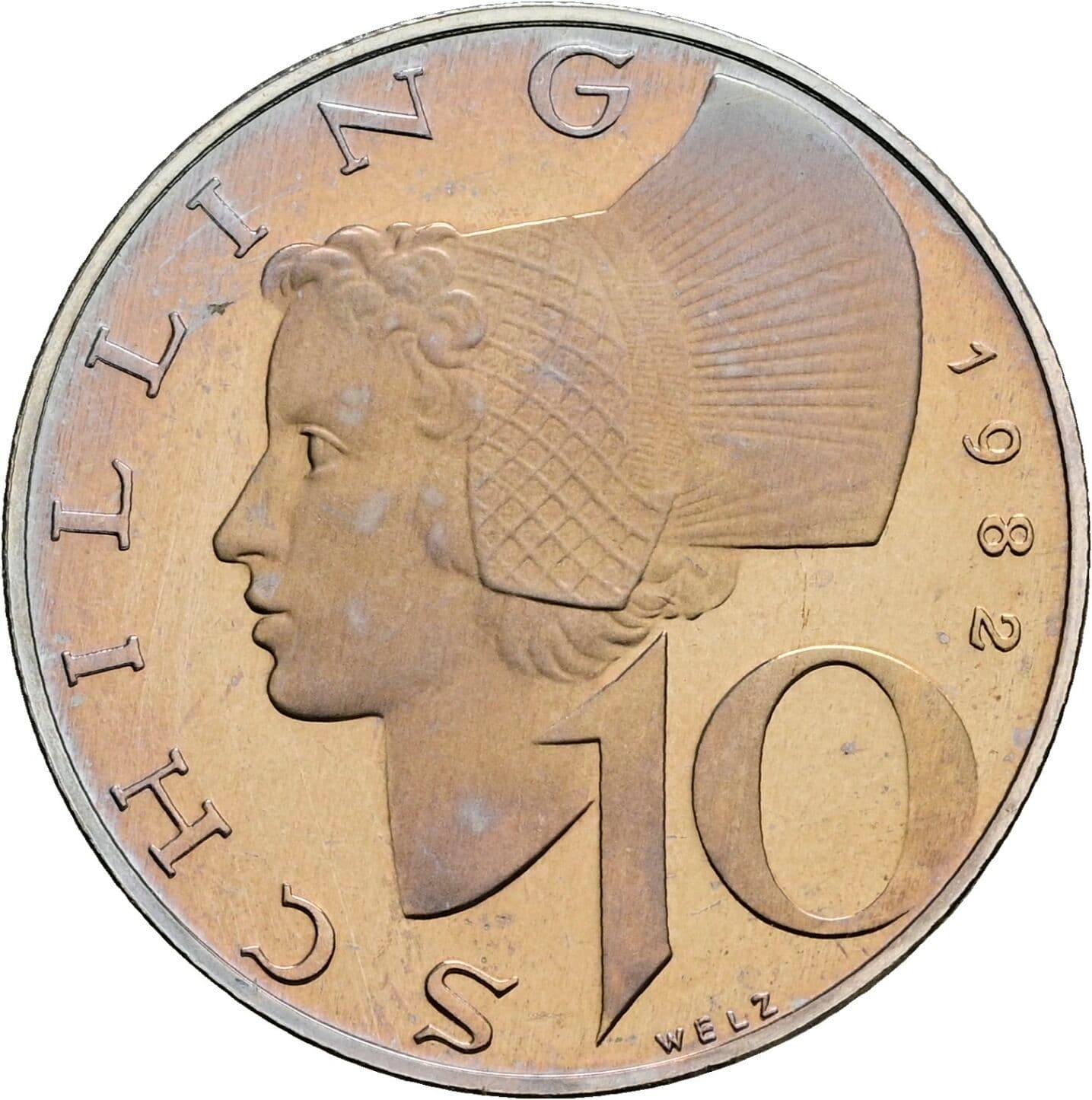 10 Schilling 1982 – Vorderseite