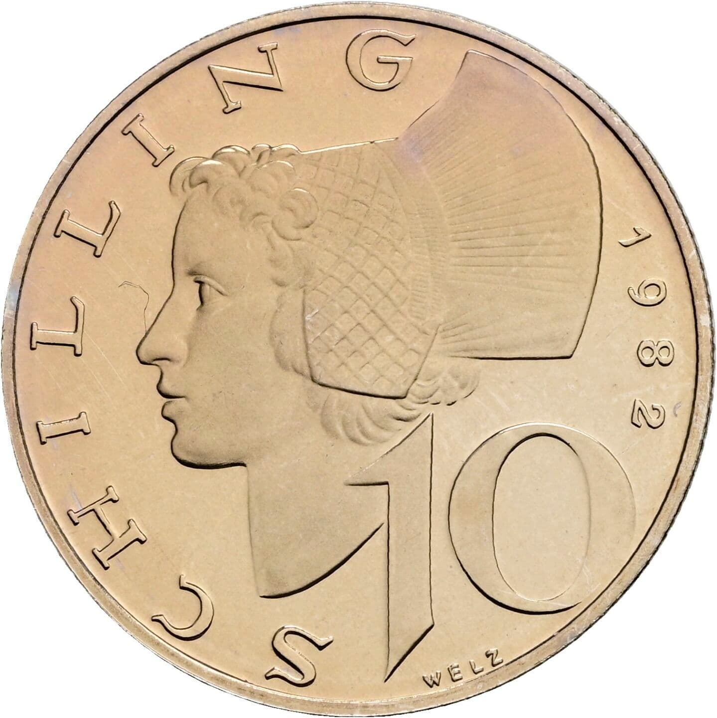10 Schilling 1982 – Vorderseite