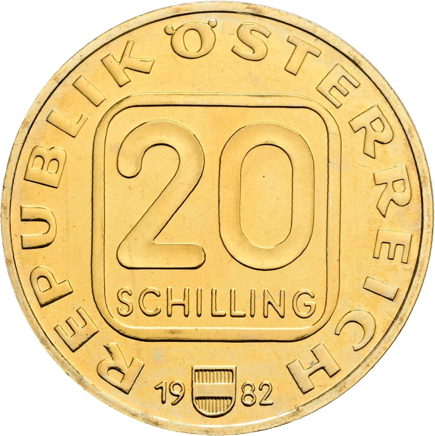 20 Schilling 1982 – Vorderseite