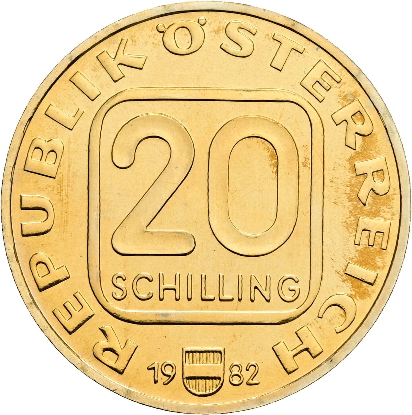 20 Schilling 1982 – Vorderseite