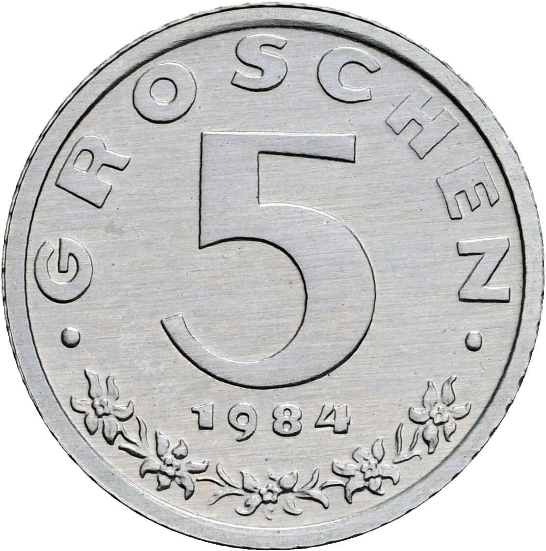5 Groschen 1984 – Vorderseite