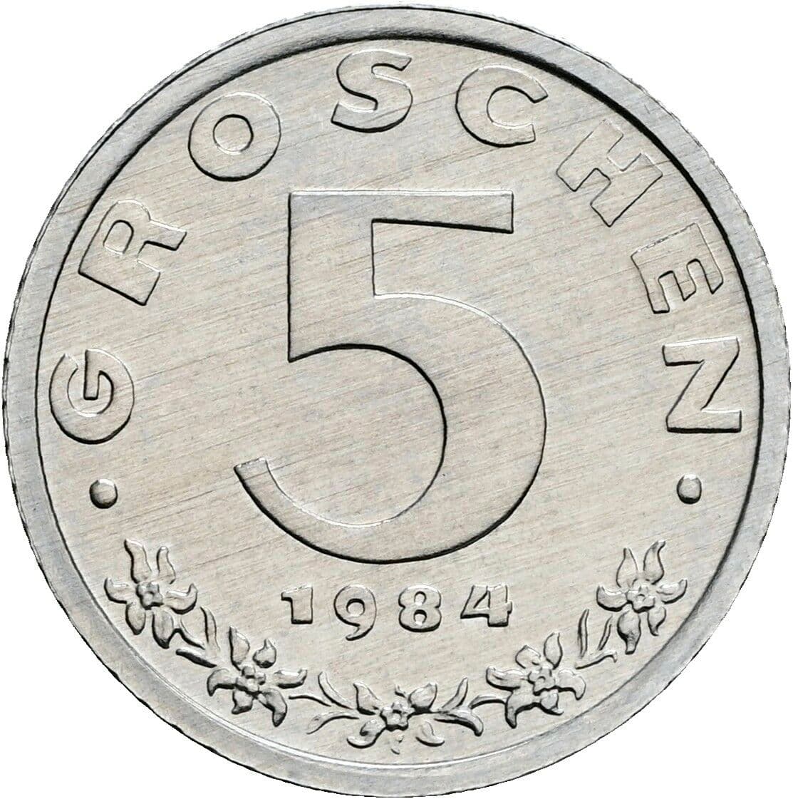 5 Groschen 1984 – Vorderseite