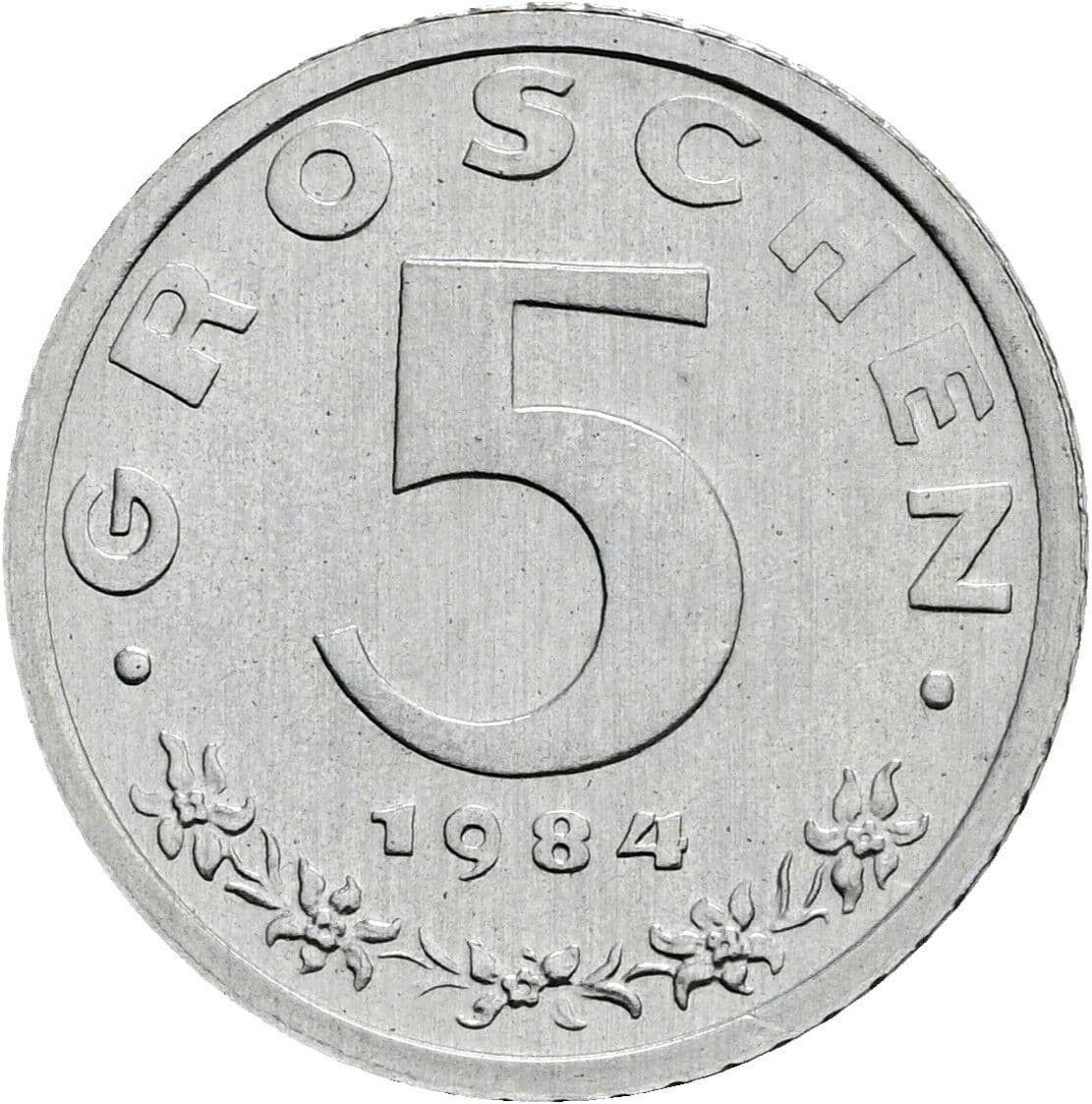 5 Groschen 1984 – Vorderseite