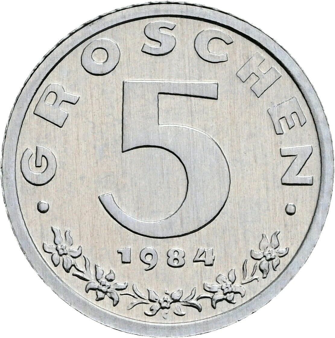 5 Groschen 1984 – Vorderseite