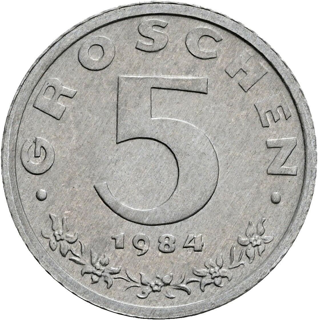 5 Groschen 1984 – Vorderseite