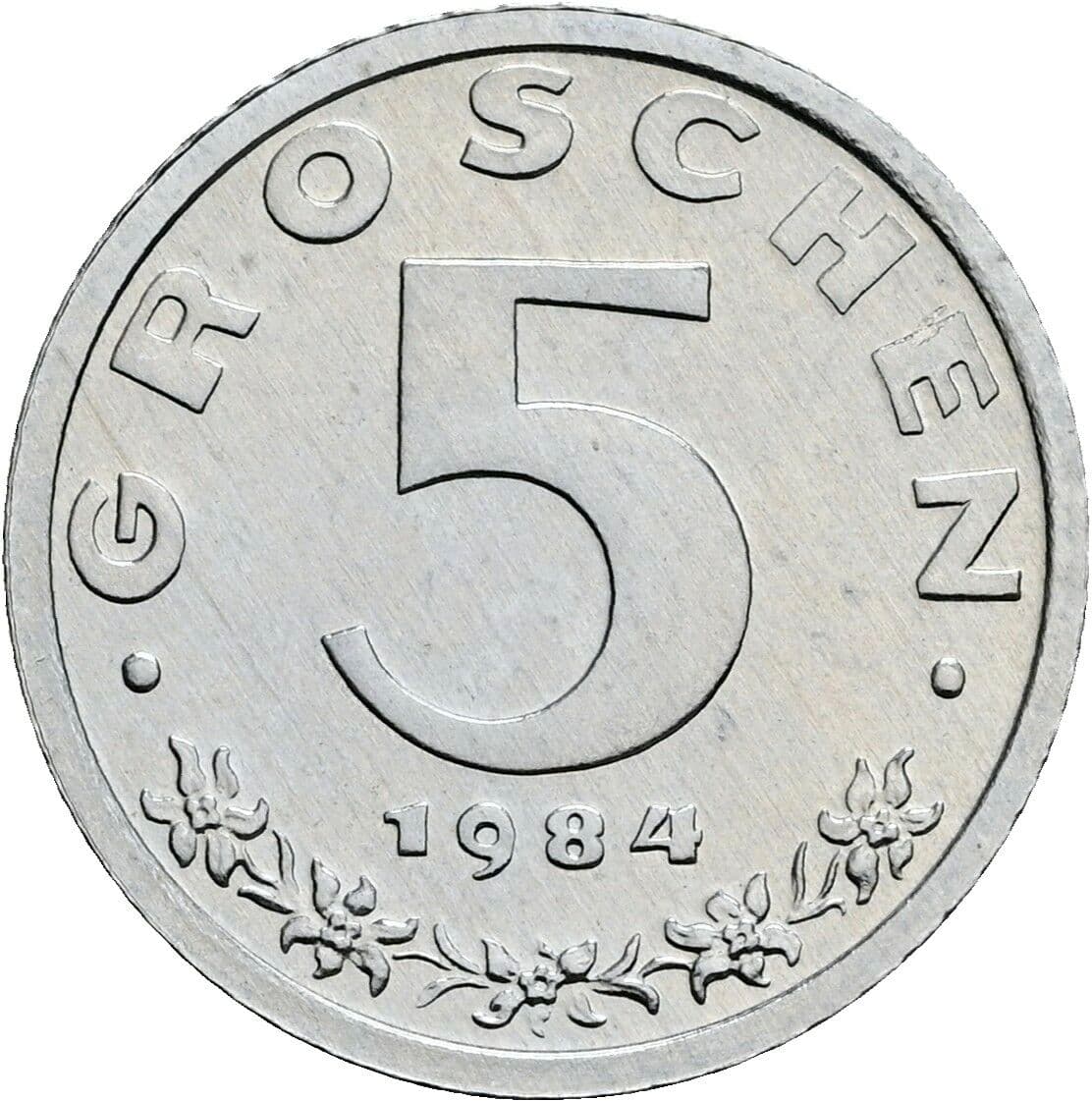 5 Groschen 1984 – Vorderseite