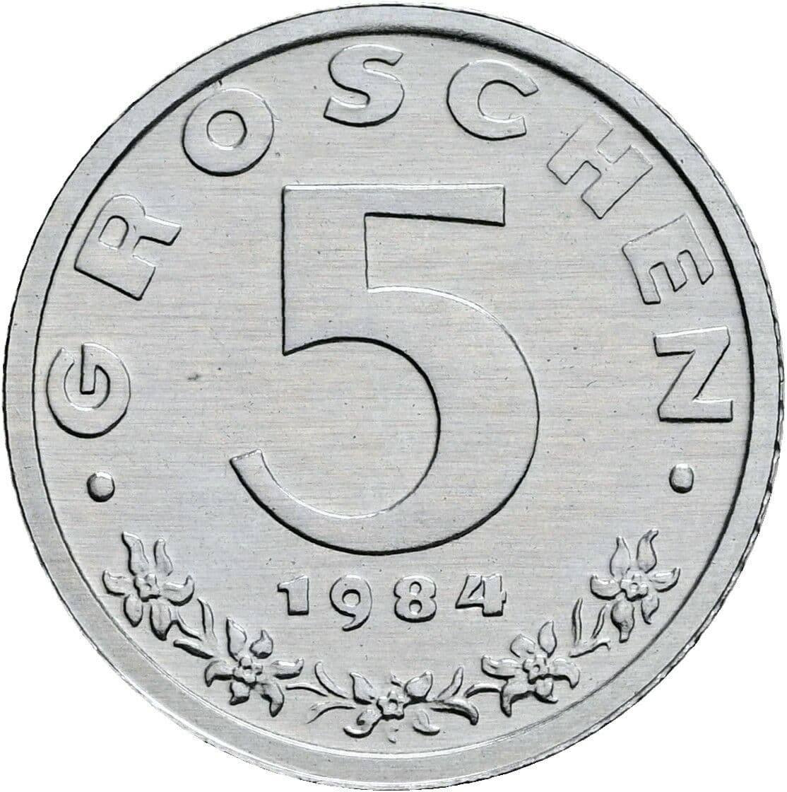 5 Groschen 1984 – Vorderseite