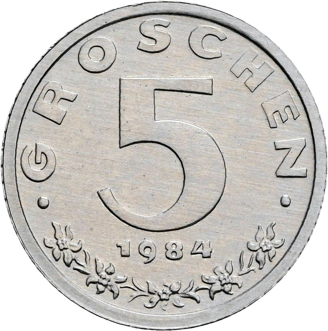 5 Groschen 1984 – Vorderseite