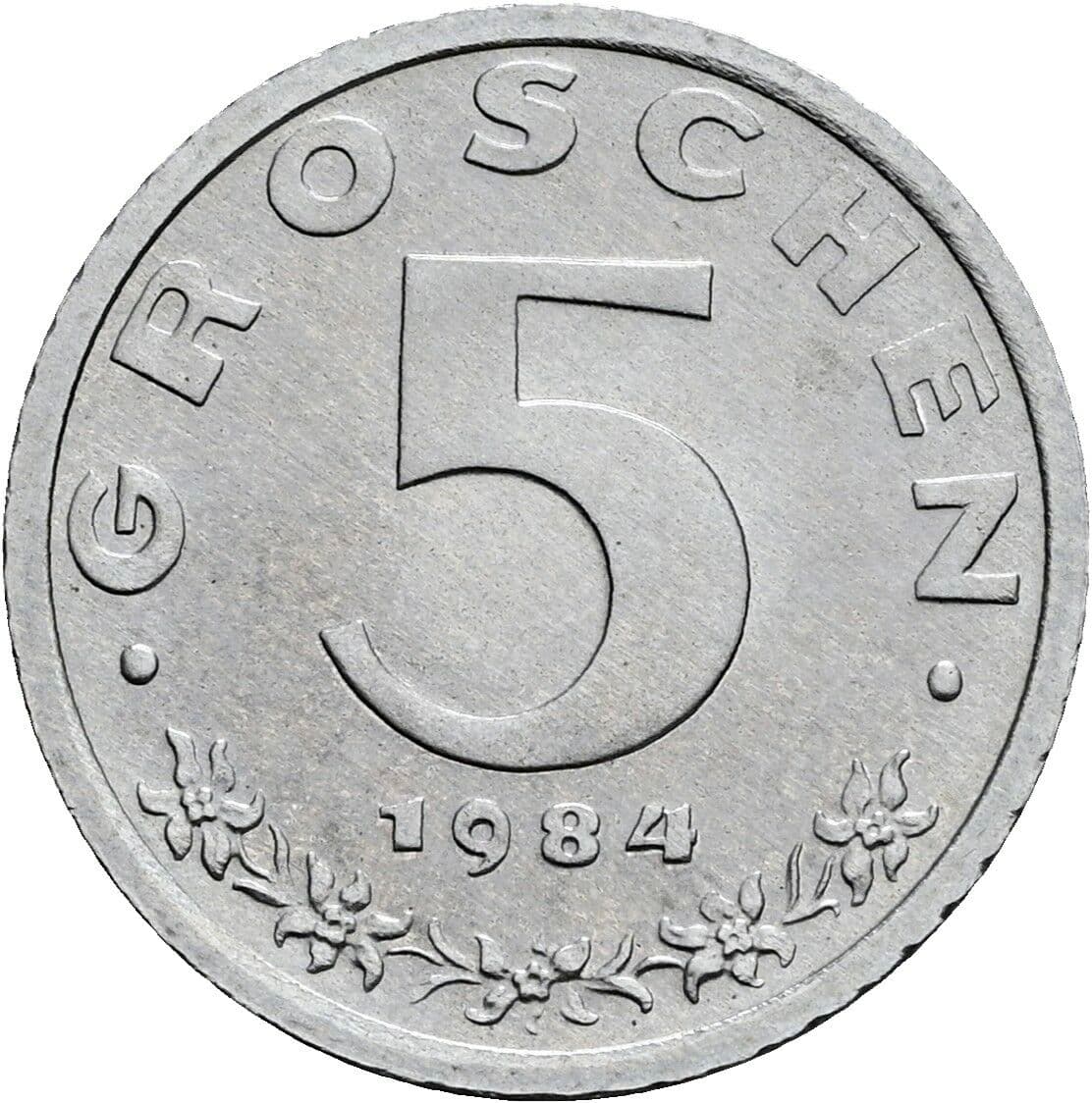5 Groschen 1984 – Vorderseite