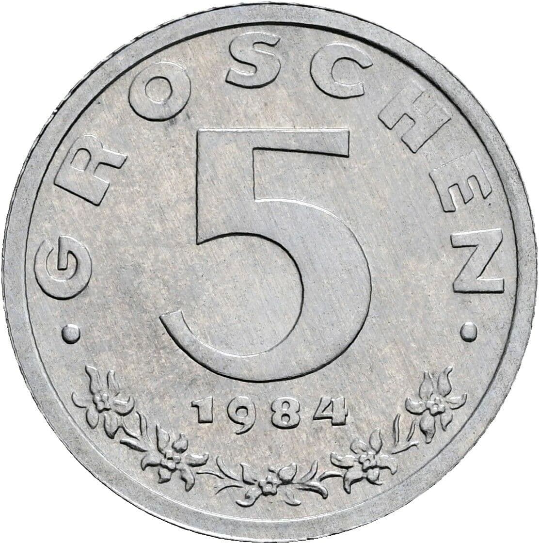 5 Groschen 1984 – Vorderseite