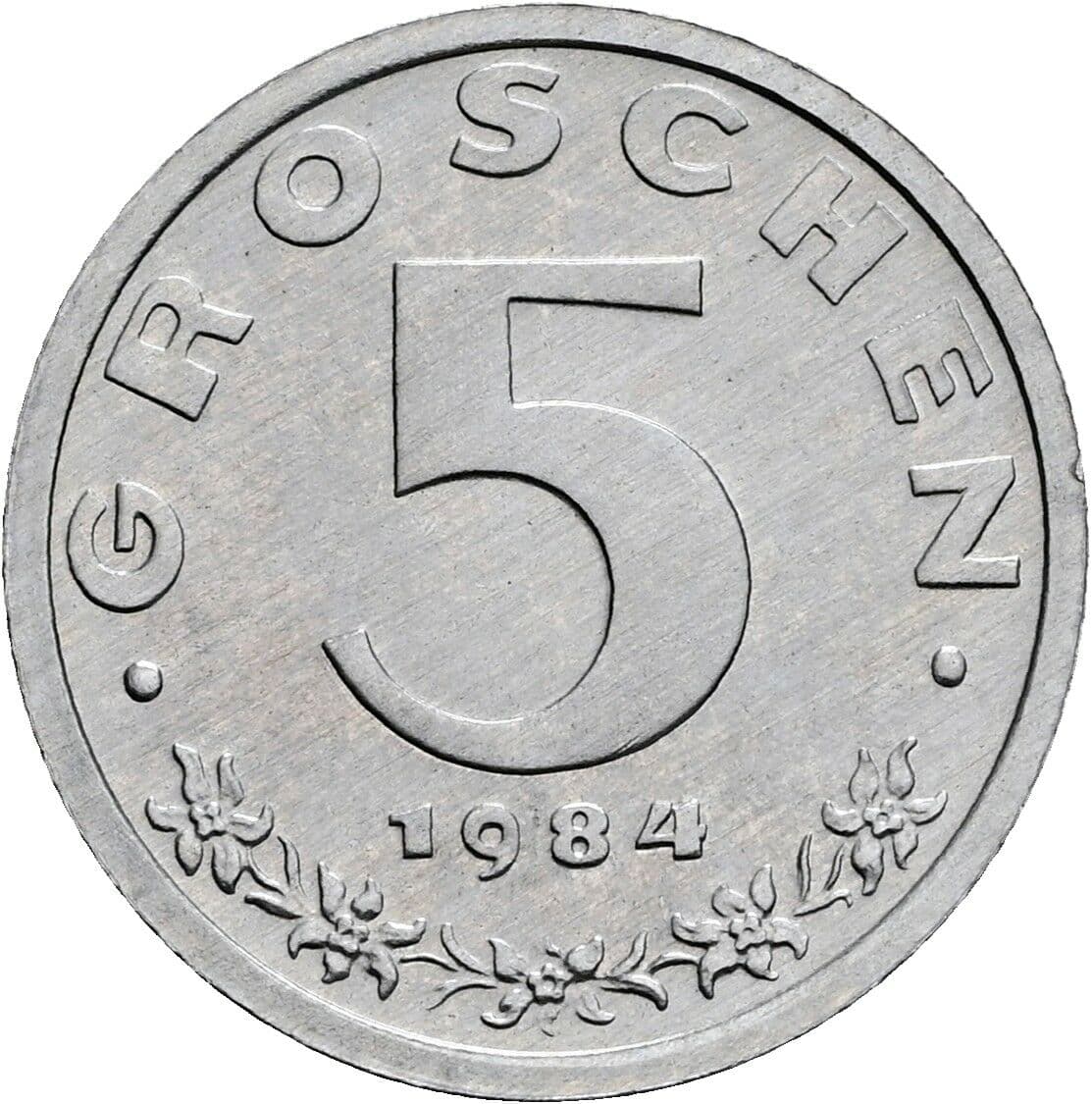 5 Groschen 1984 – Vorderseite
