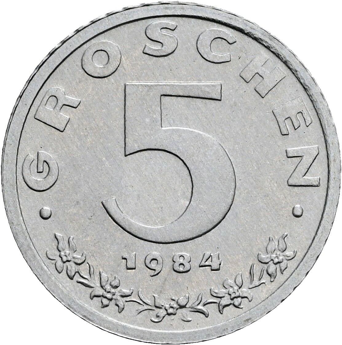 5 Groschen 1984 – Vorderseite