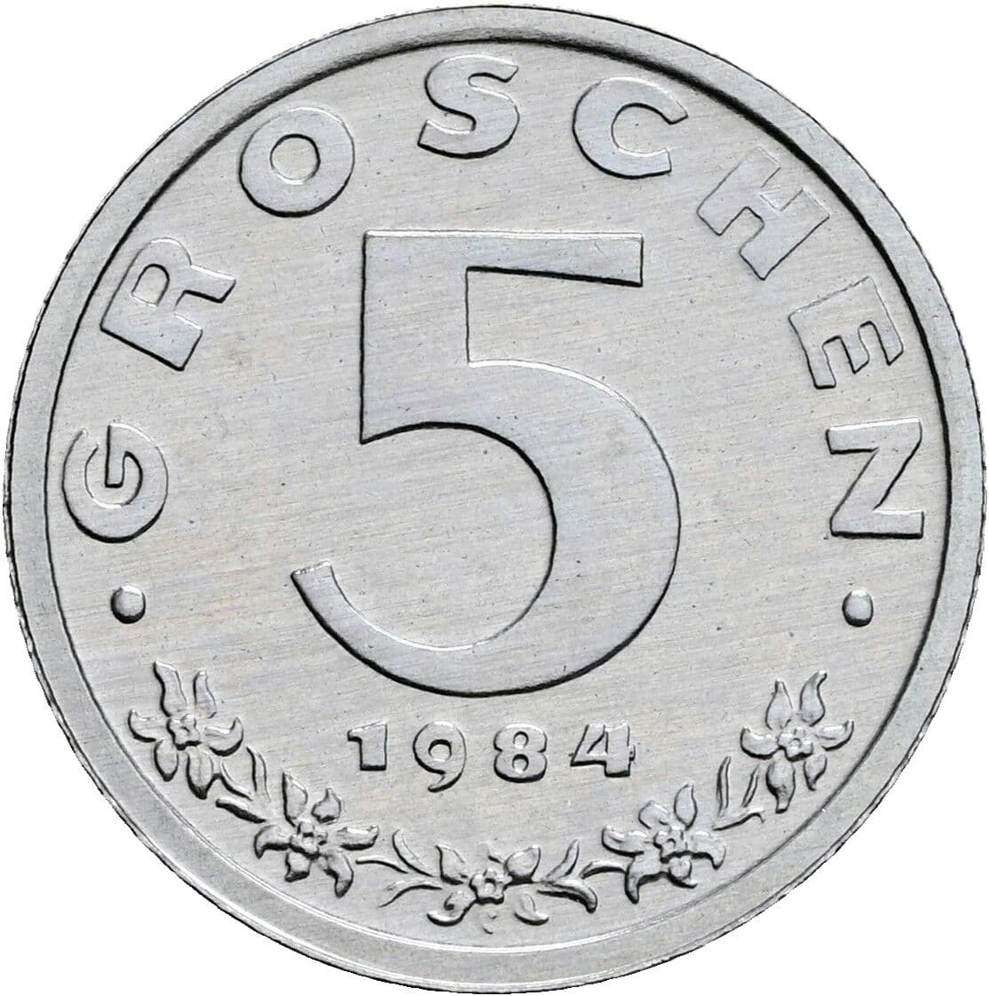 5 Groschen 1984 – Vorderseite