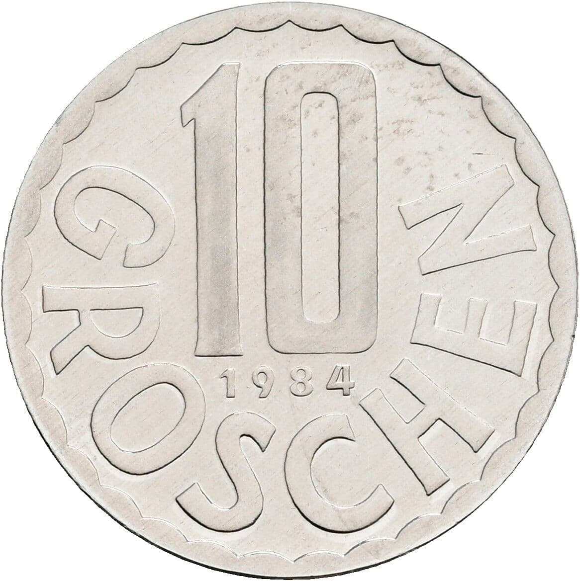 10 Groschen 1984 – Vorderseite