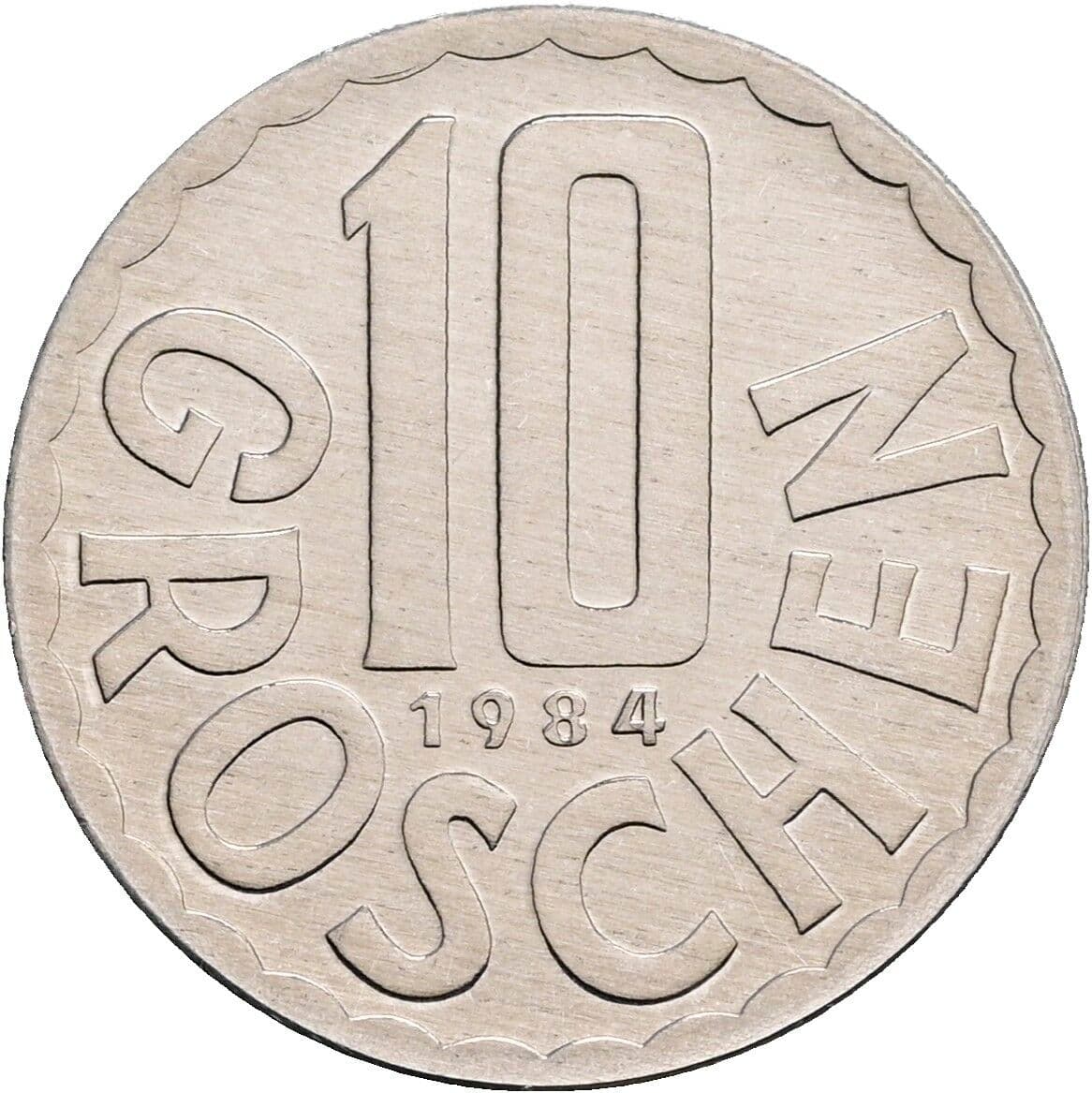 10 Groschen 1984 – Vorderseite