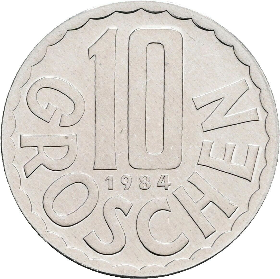 10 Groschen 1984 – Vorderseite