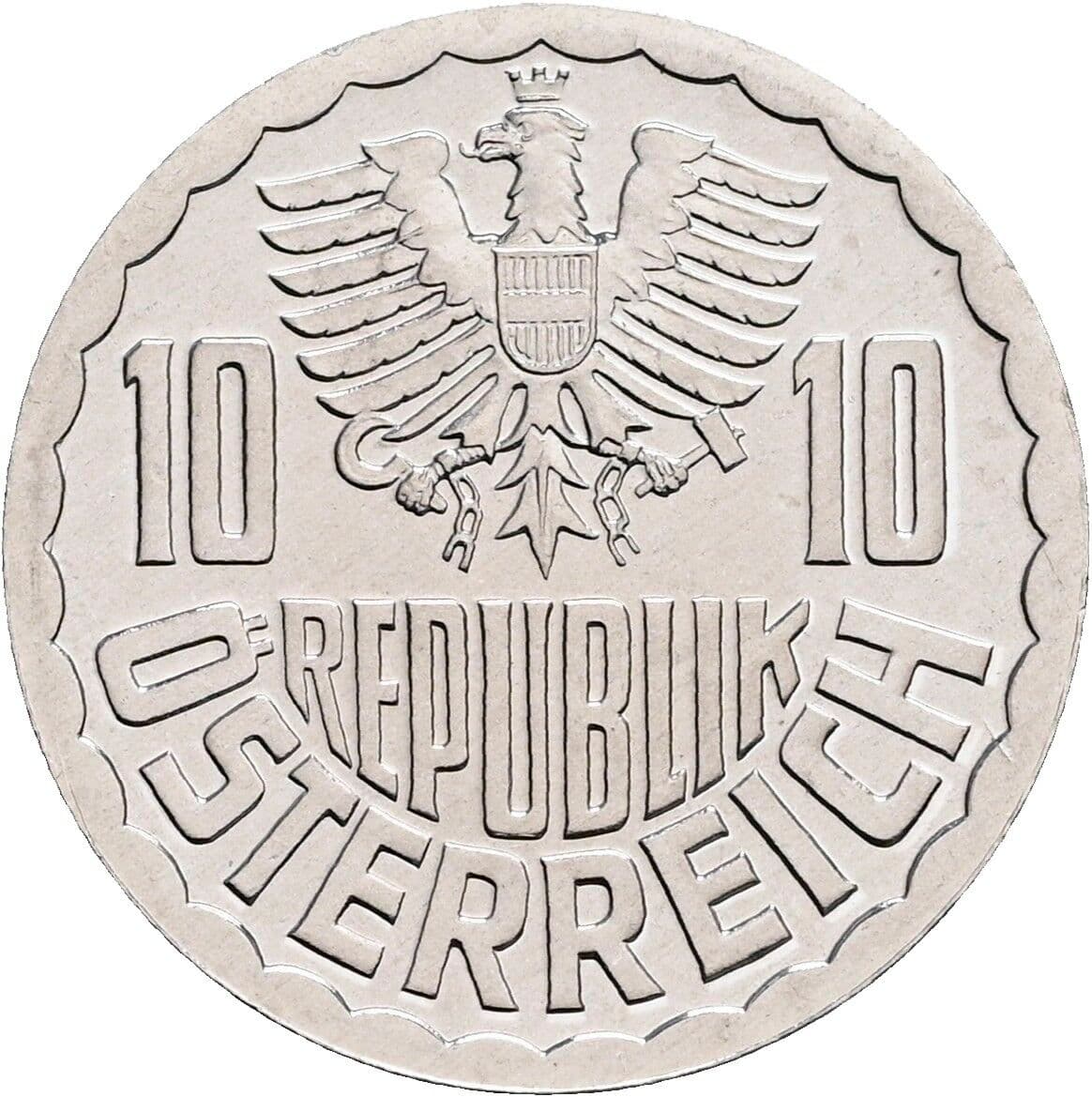 10 Groschen 1984 – Rückseite