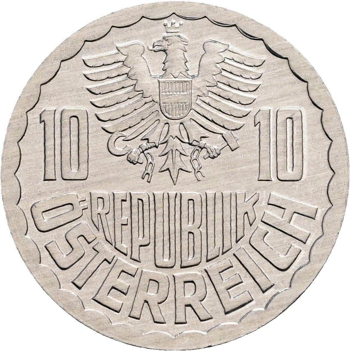 10 Groschen 1984 – Rückseite