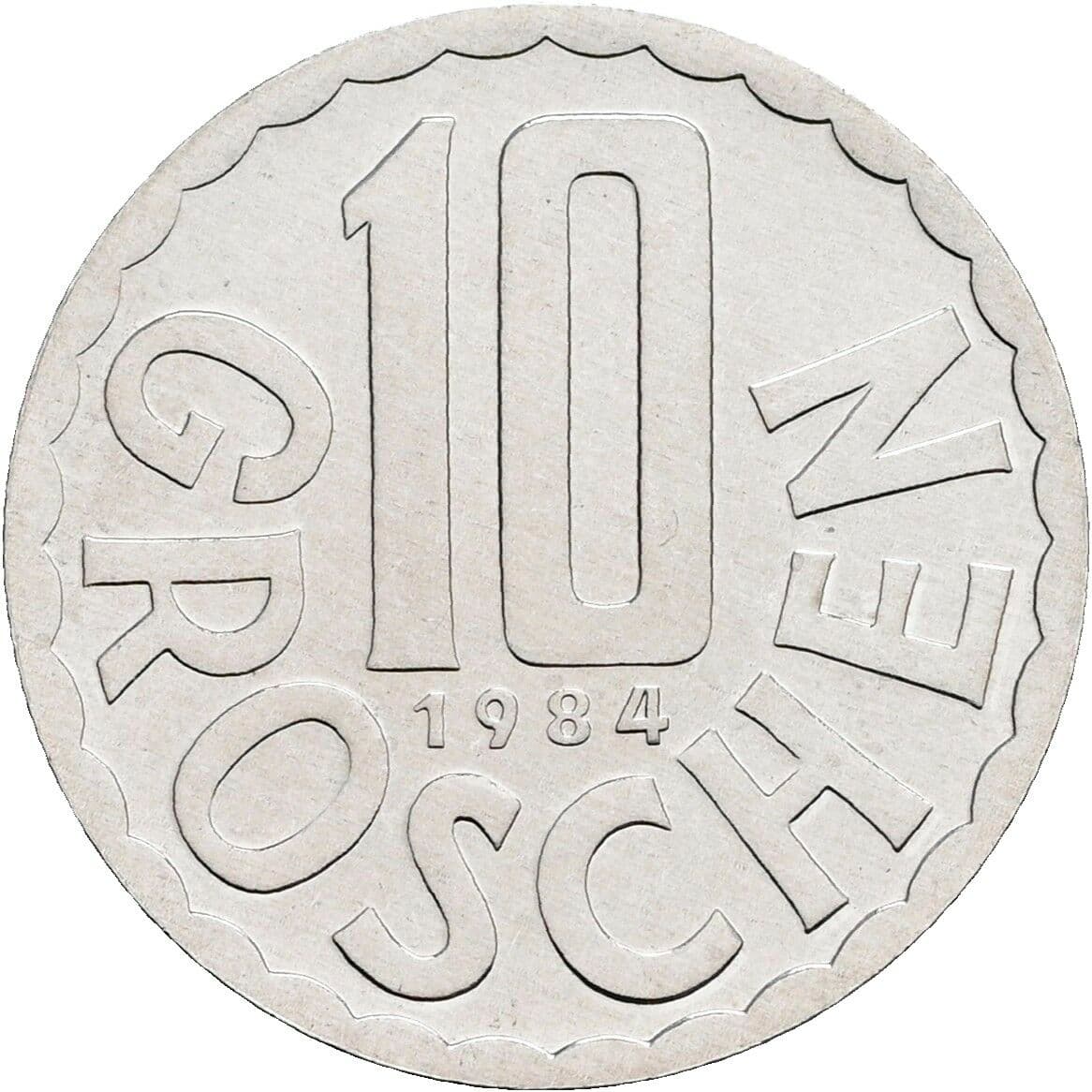 10 Groschen 1984 – Vorderseite