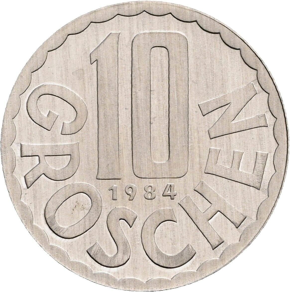 10 Groschen 1984 – Vorderseite