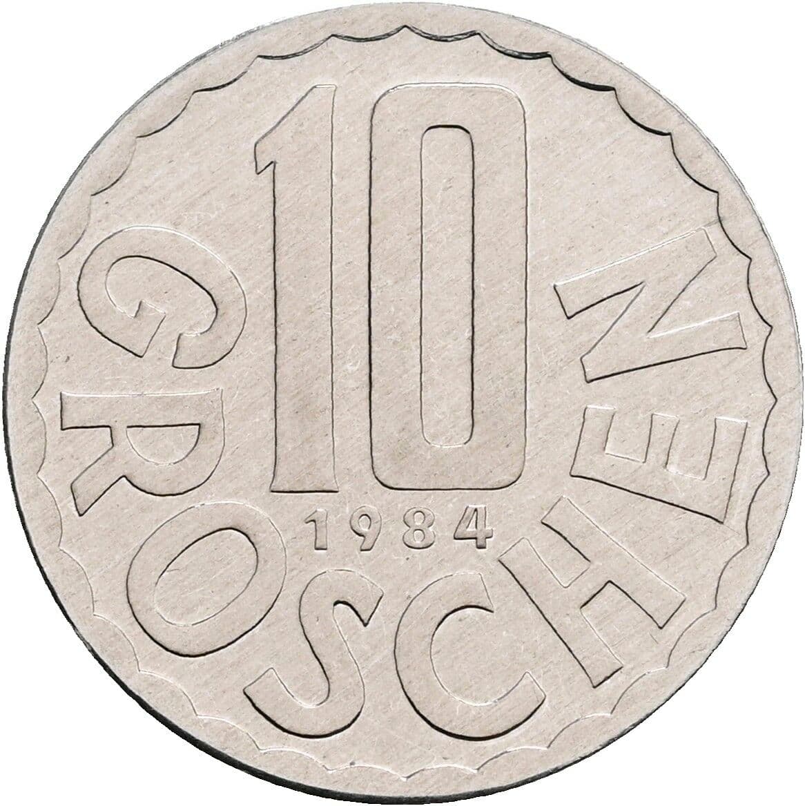 10 Groschen 1984 – Vorderseite
