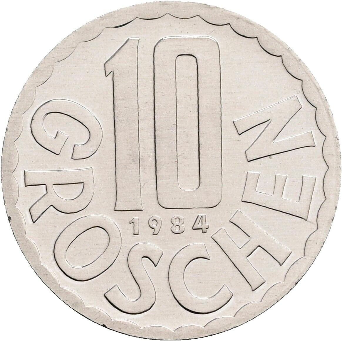 10 Groschen 1984 – Vorderseite