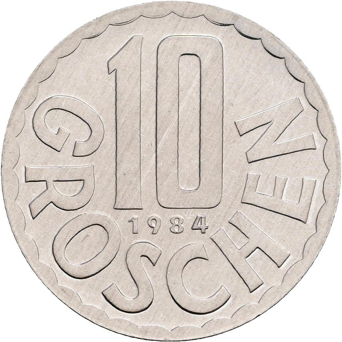 10 Groschen 1984 – Vorderseite