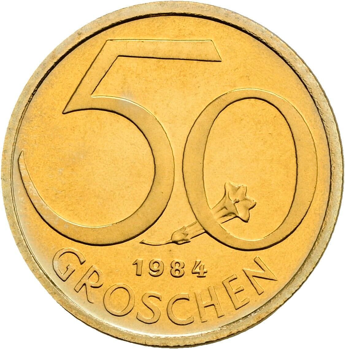 50 Groschen 1984 – Vorderseite