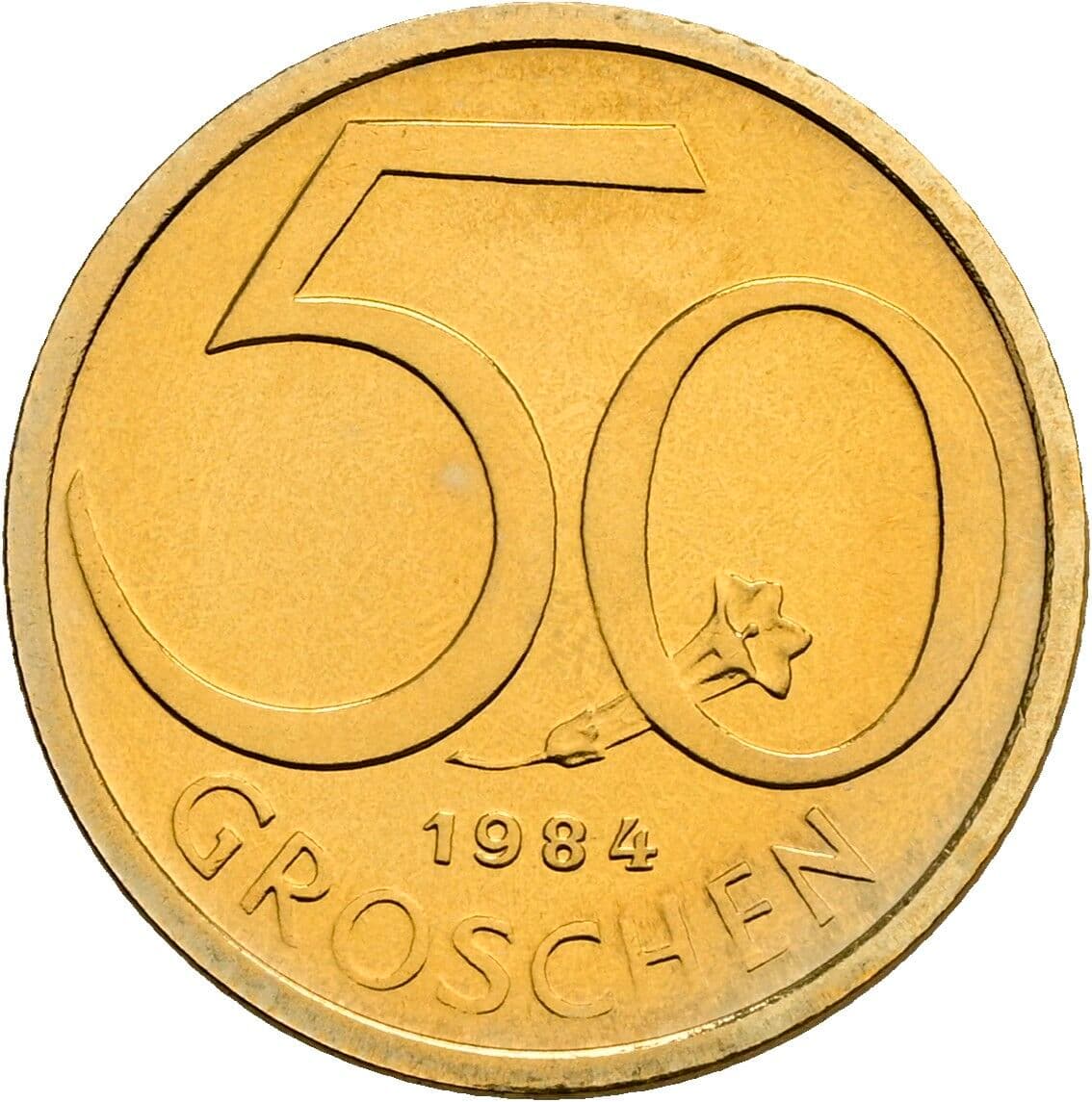 50 Groschen 1984 – Vorderseite