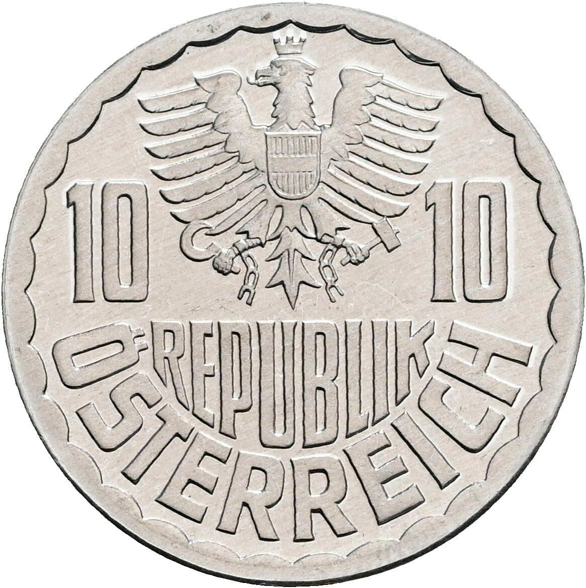 10 Groschen 1984 – Rückseite