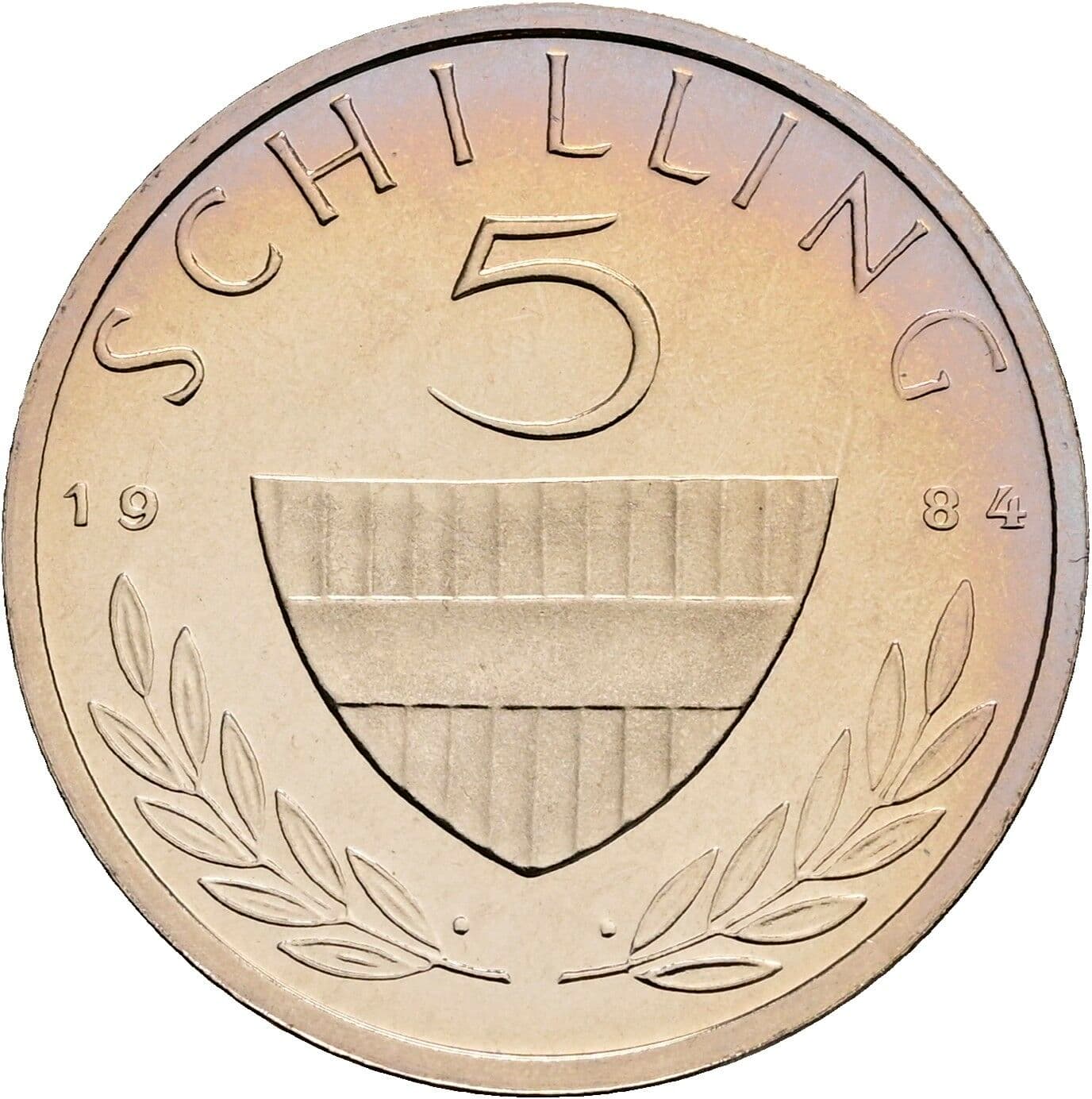 5 Schilling 1984 – Vorderseite