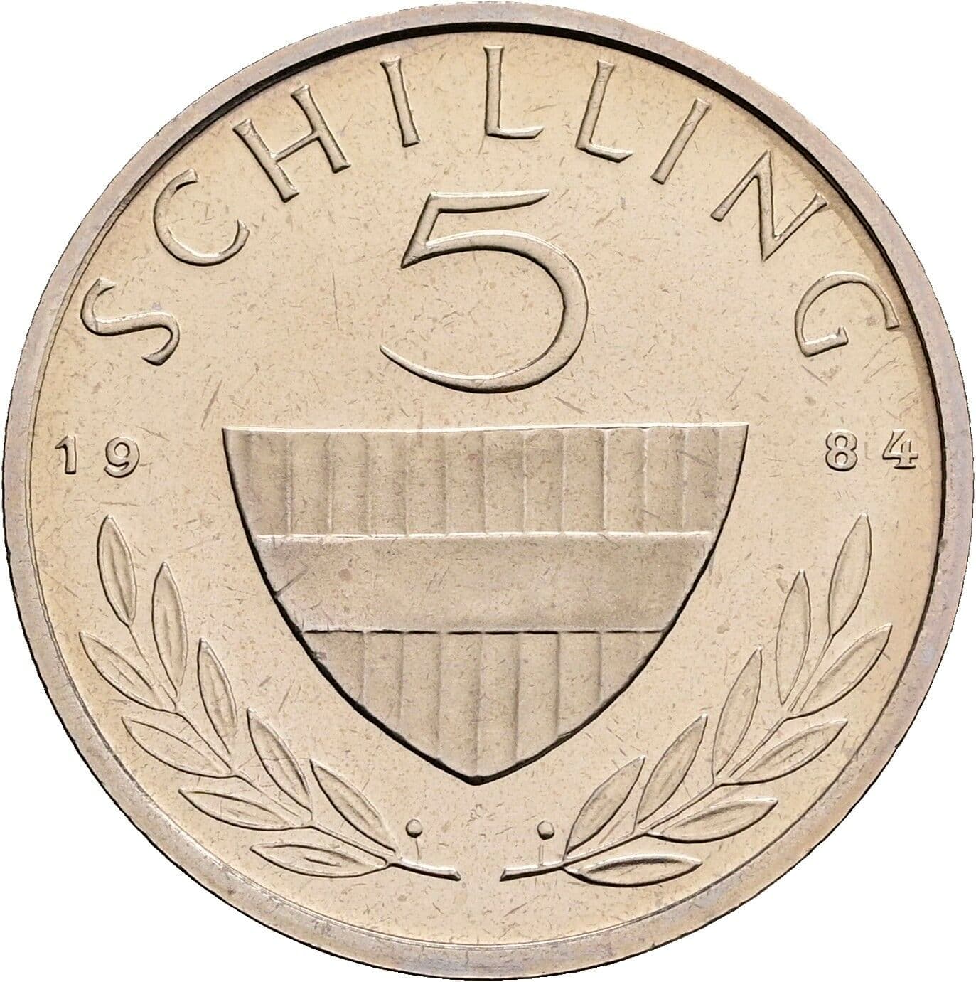 5 Schilling 1984 – Vorderseite