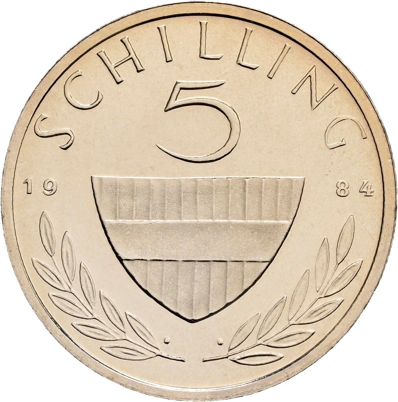 5 Schilling 1984 – Vorderseite