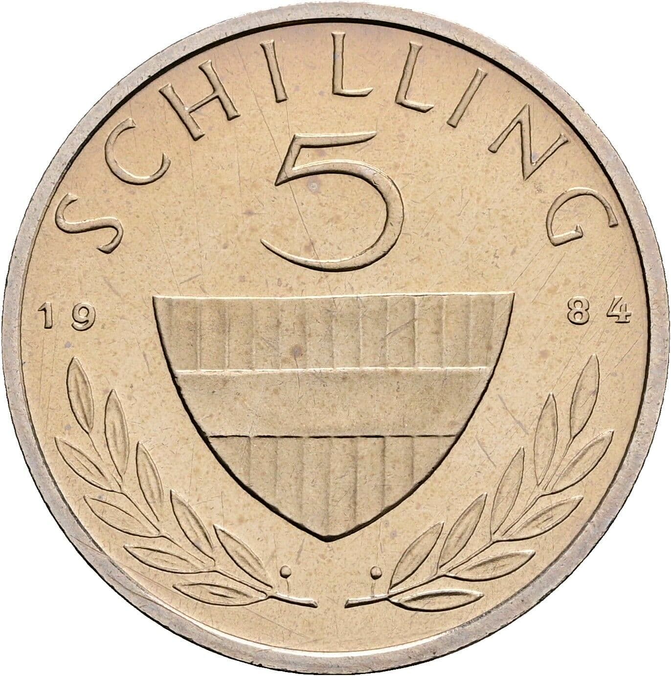 5 Schilling 1984 – Vorderseite