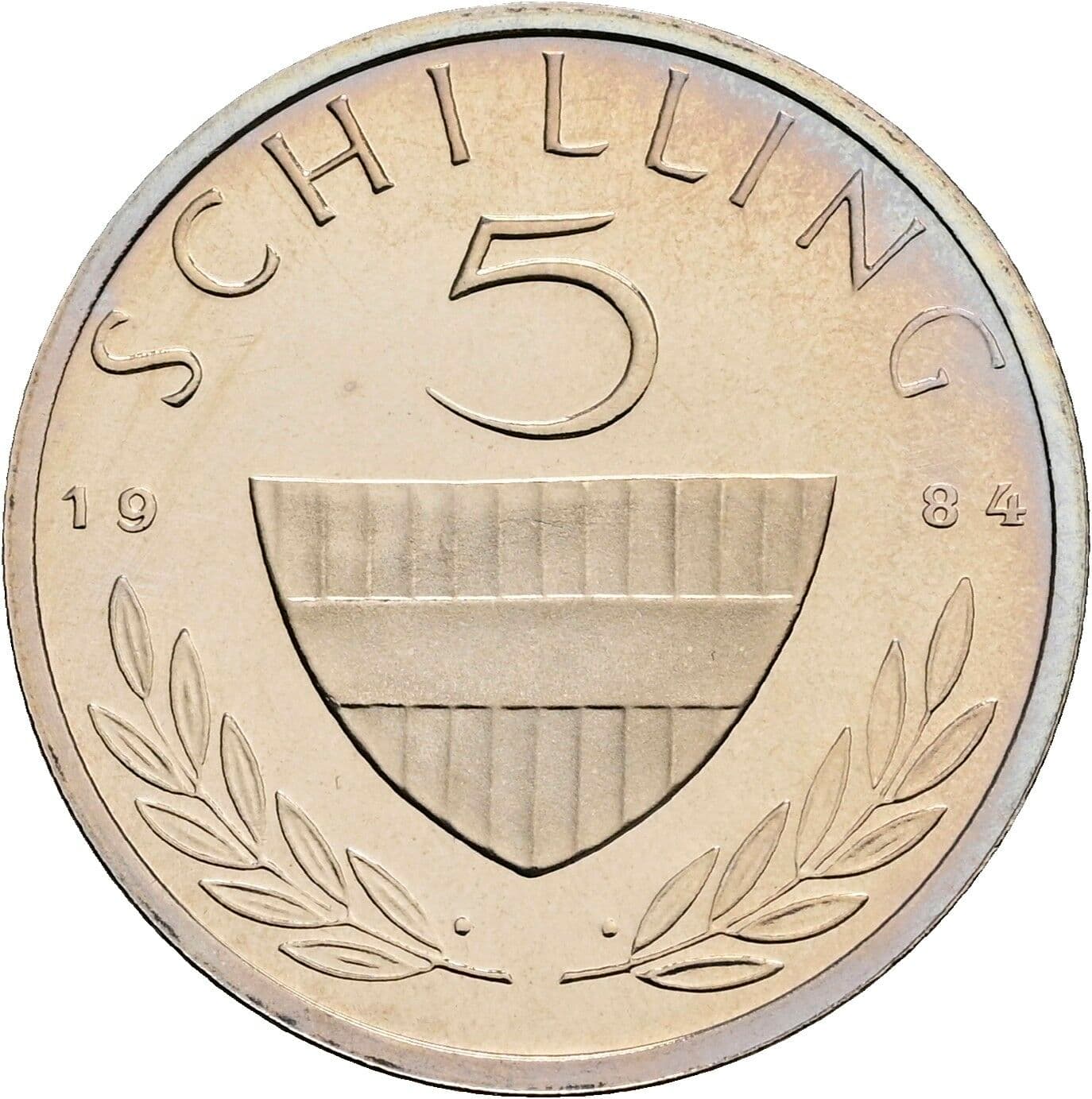 5 Schilling 1984 – Vorderseite