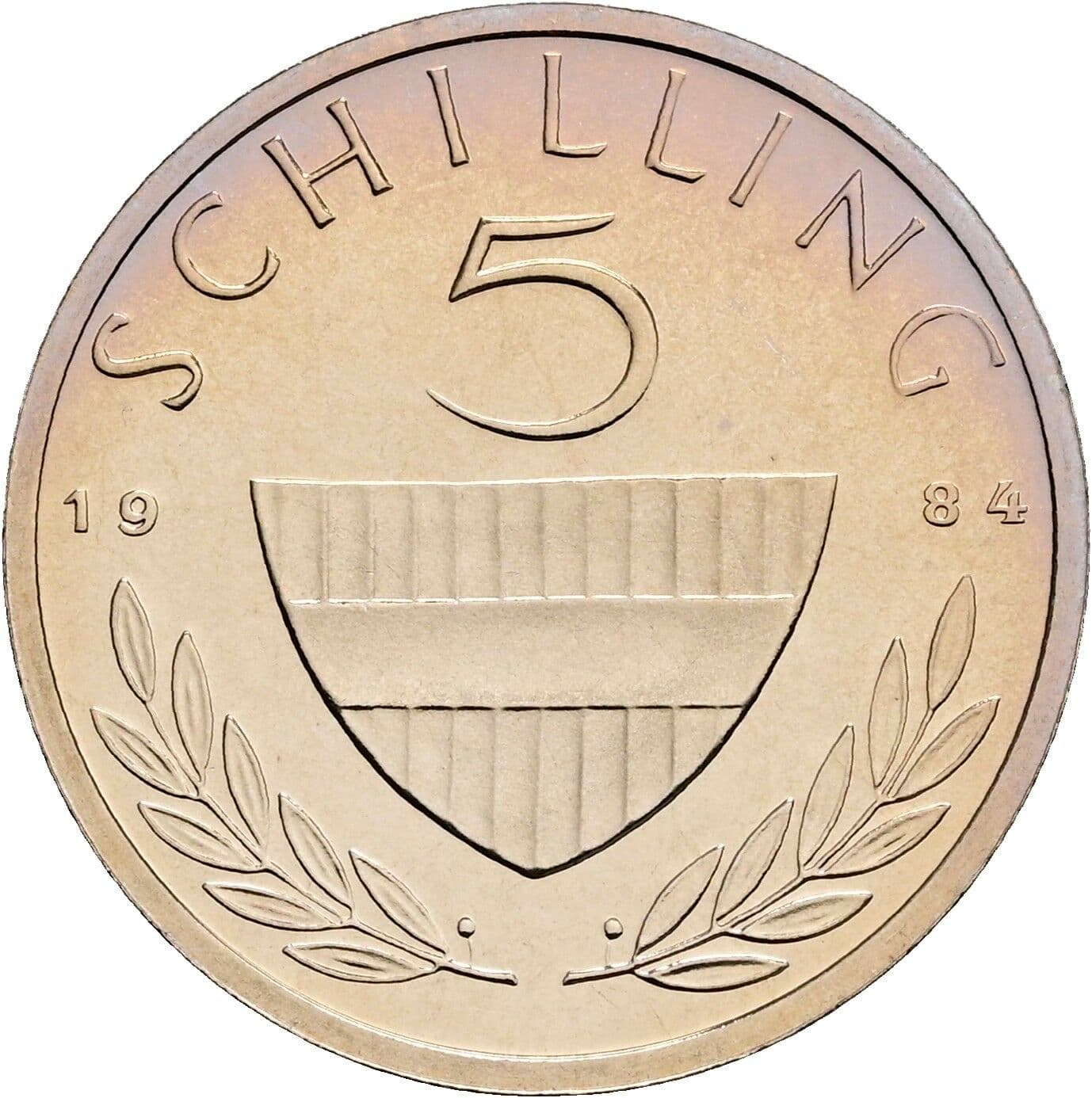 5 Schilling 1984 – Vorderseite