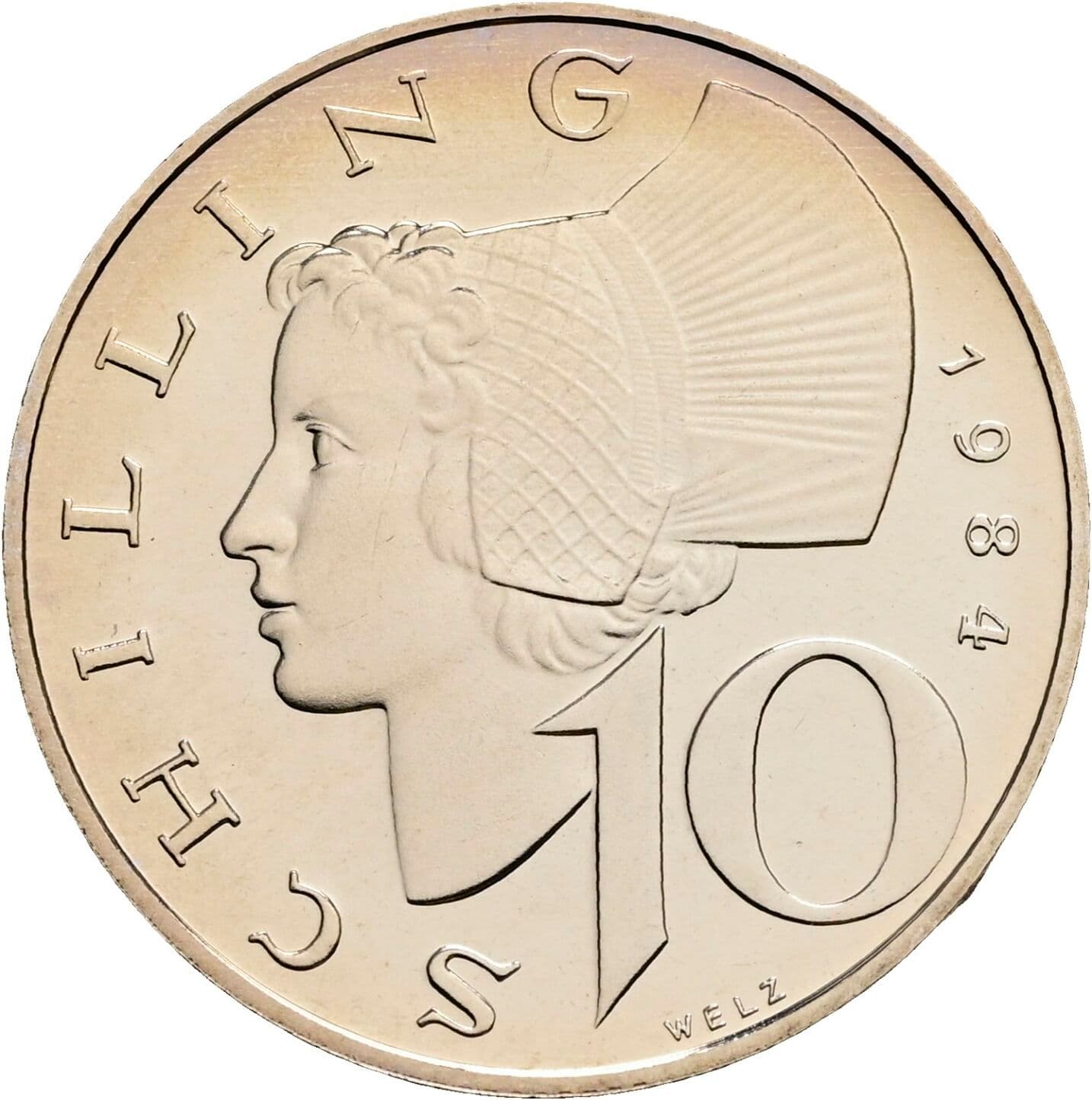 10 Schilling 1984 – Vorderseite