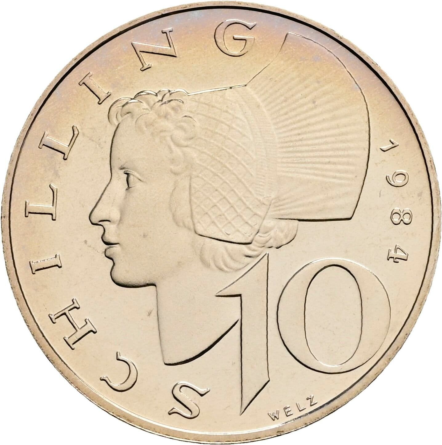 10 Schilling 1984 – Vorderseite
