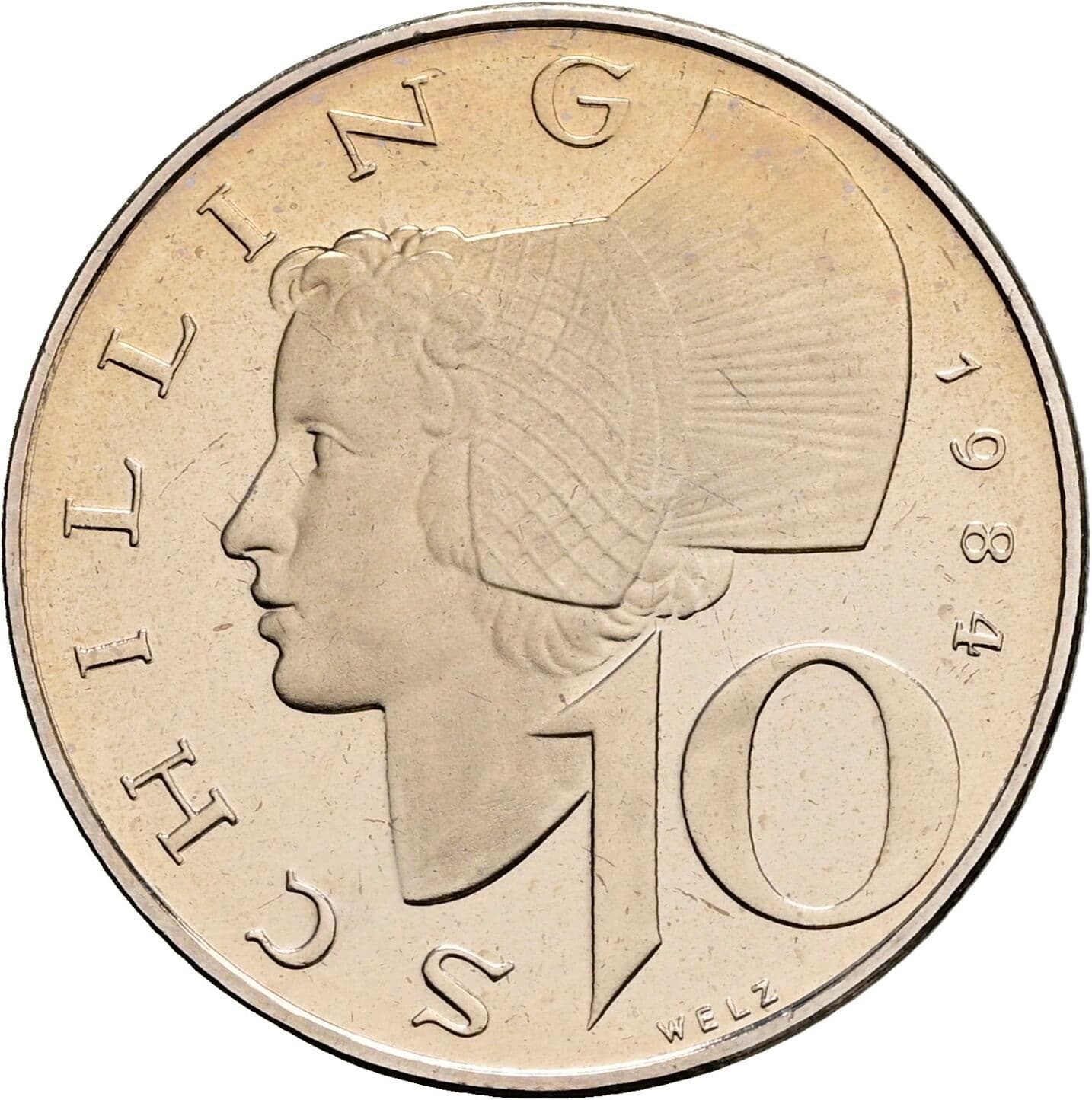 10 Schilling 1984 – Vorderseite