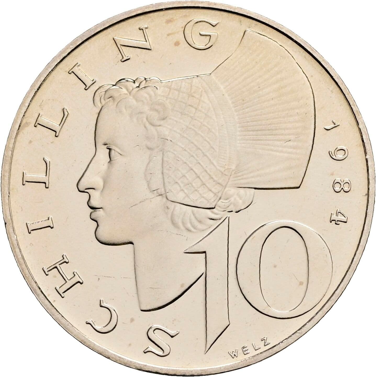 10 Schilling 1984 – Vorderseite