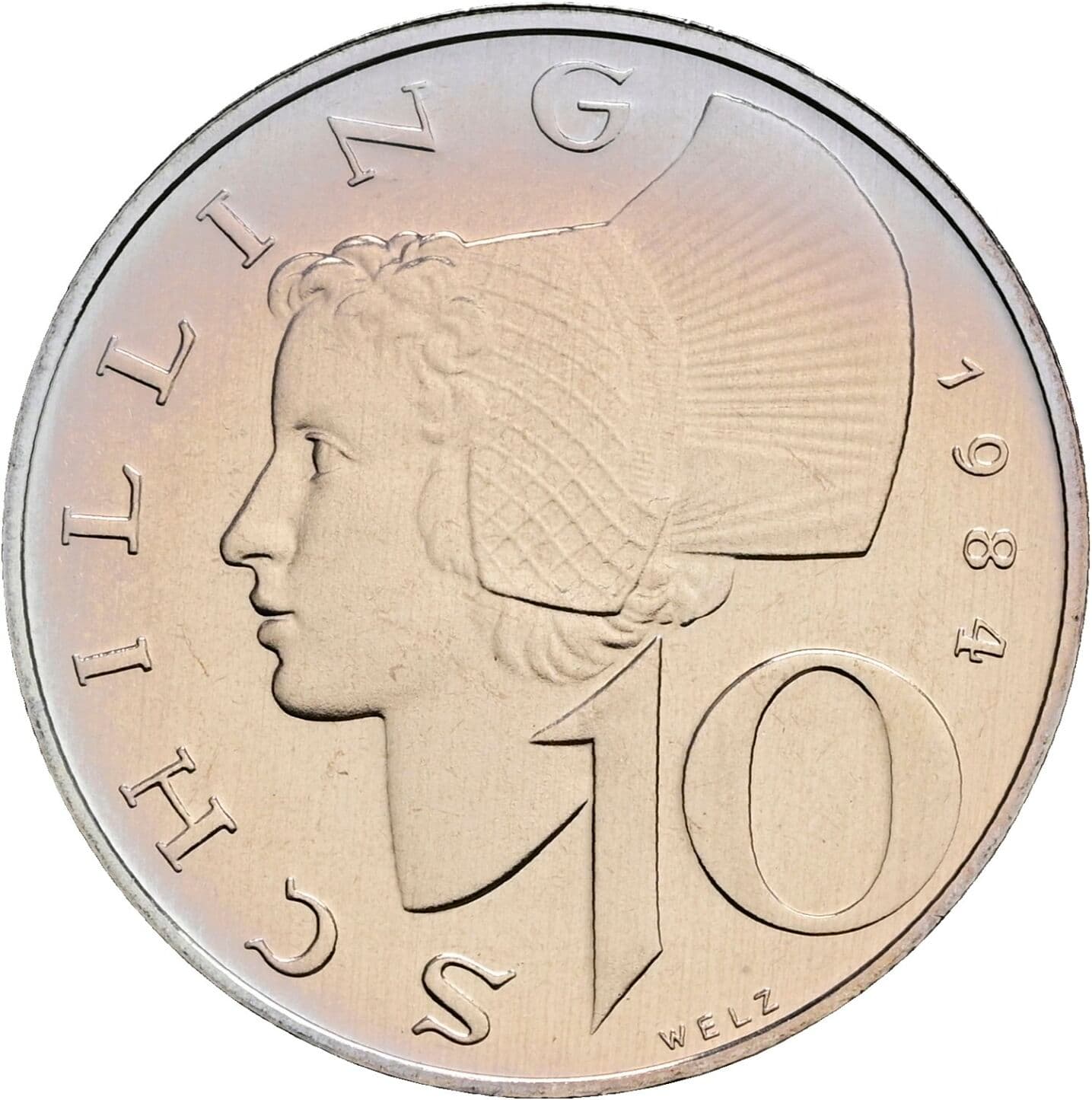 10 Schilling 1984 – Vorderseite