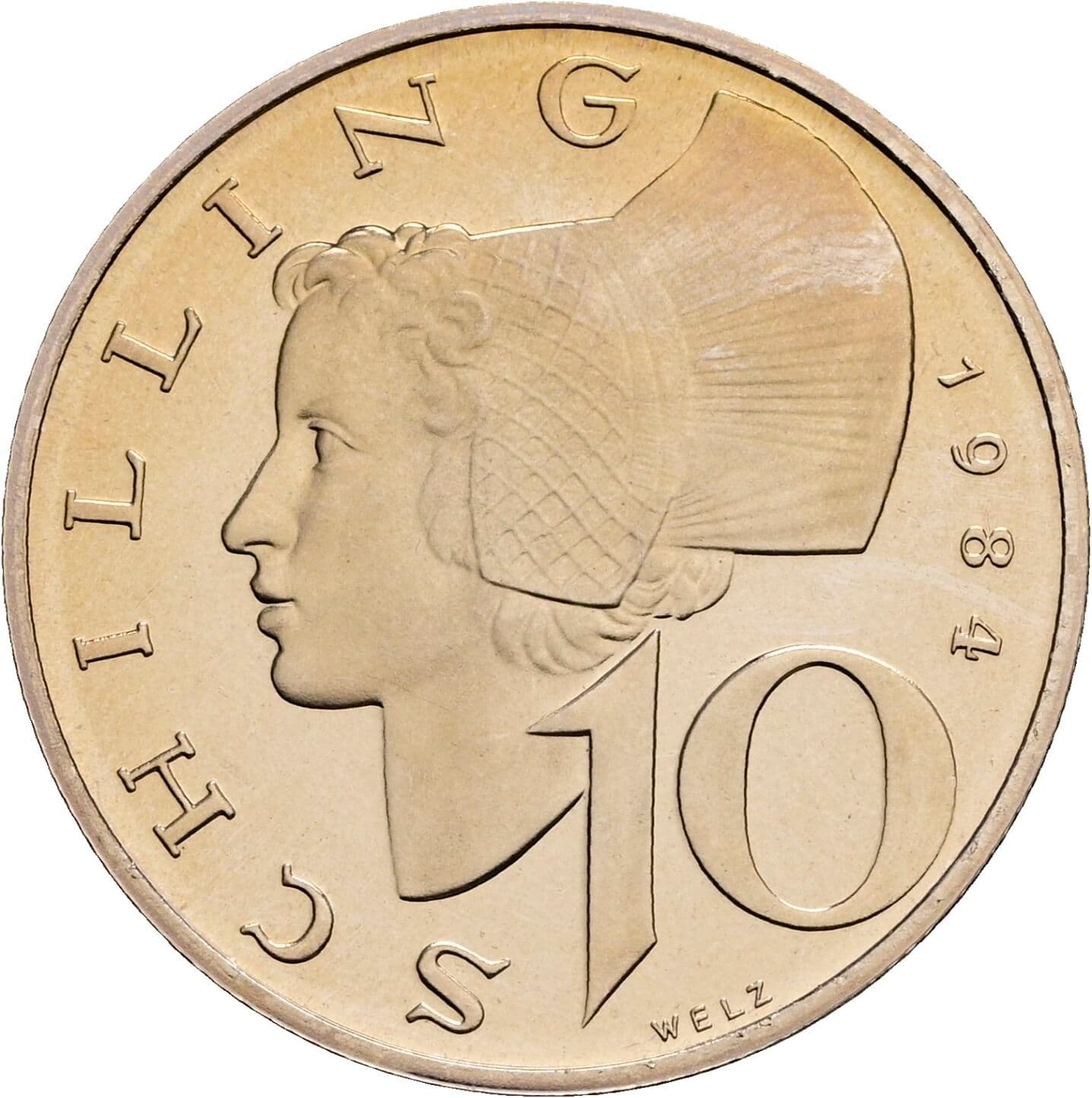 10 Schilling 1984 – Vorderseite