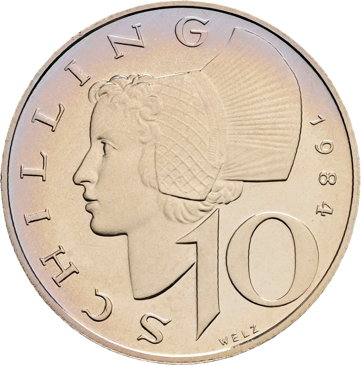 10 Schilling 1984 – Vorderseite