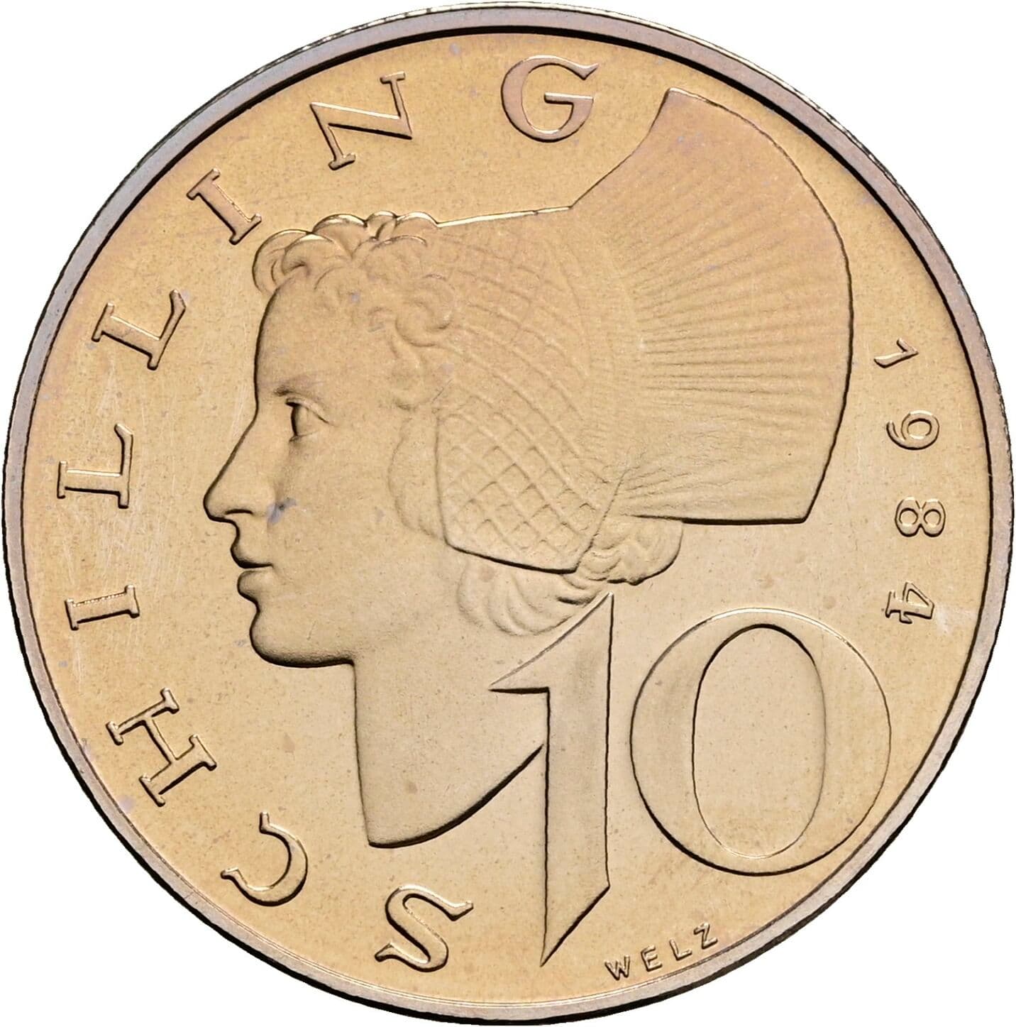 10 Schilling 1984 – Vorderseite