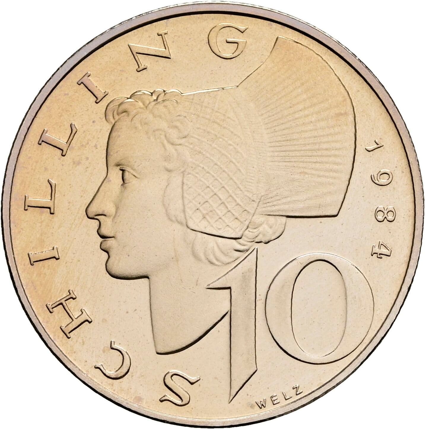 10 Schilling 1984 – Vorderseite