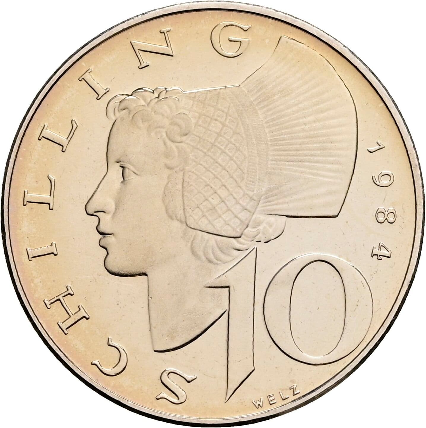 10 Schilling 1984 – Vorderseite