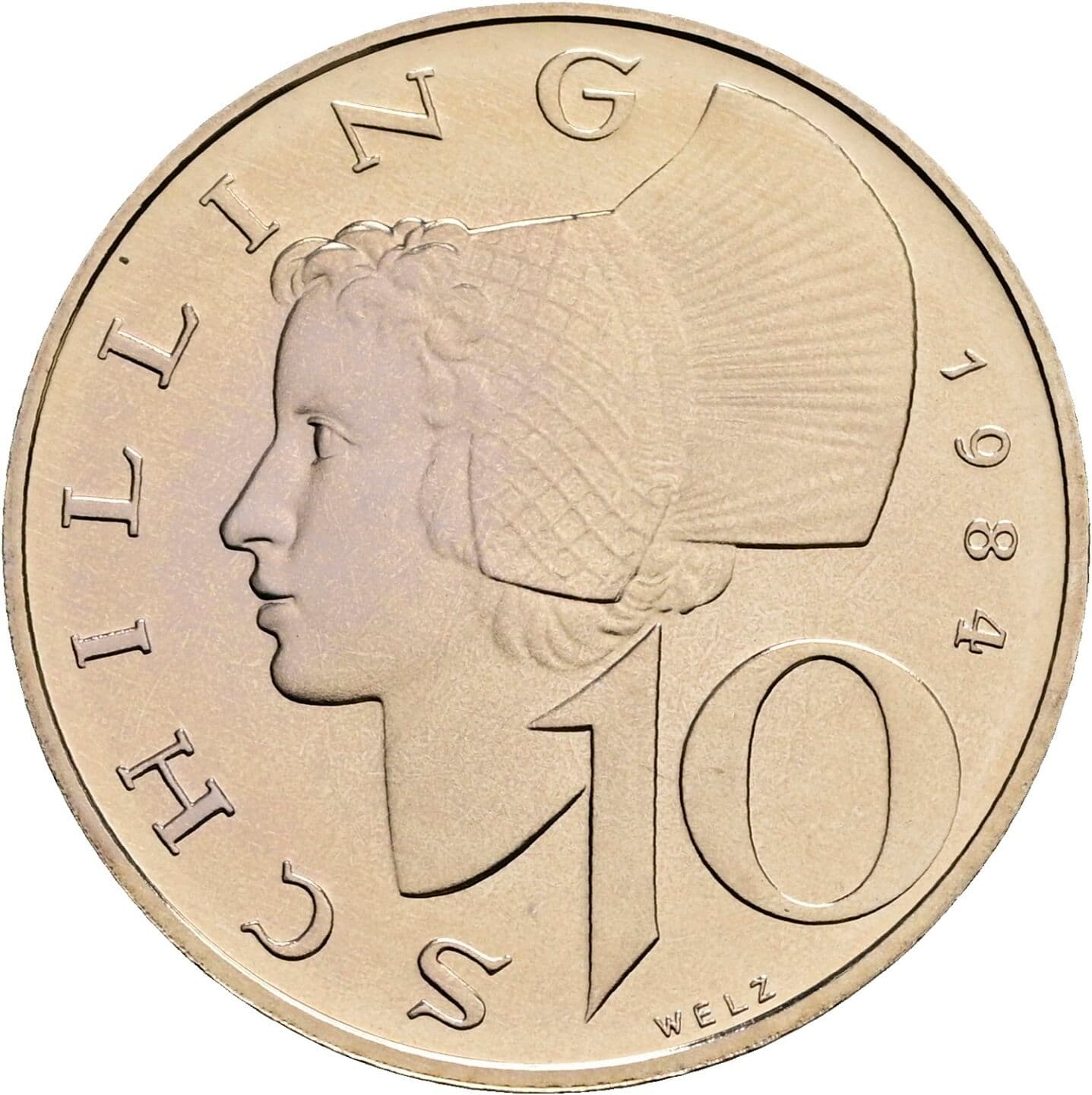 10 Schilling 1984 – Vorderseite