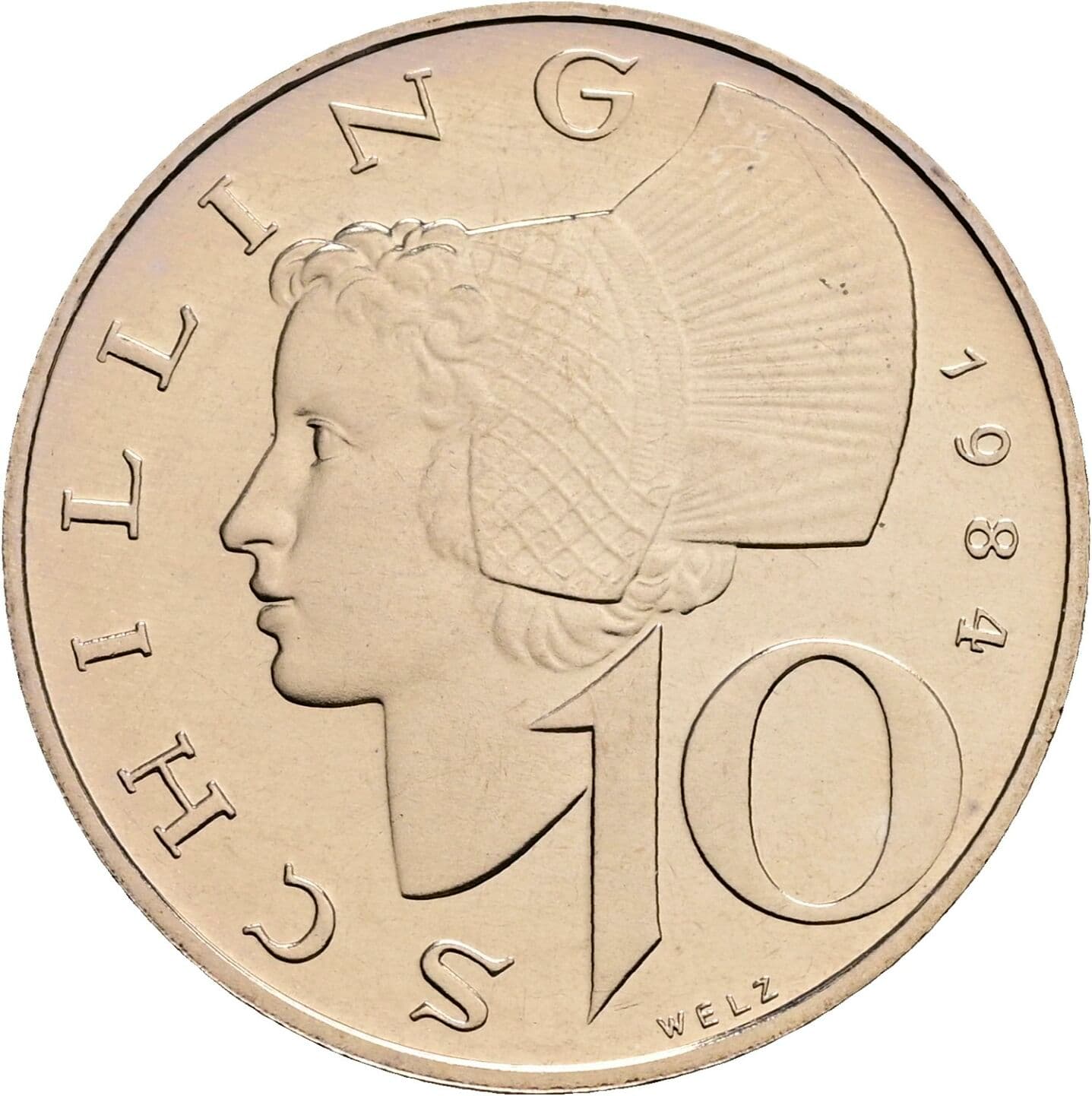 10 Schilling 1984 – Vorderseite